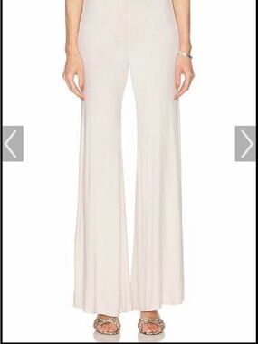 Enza Costa Silk Jersey Bias Pants Wide Leg - Cream